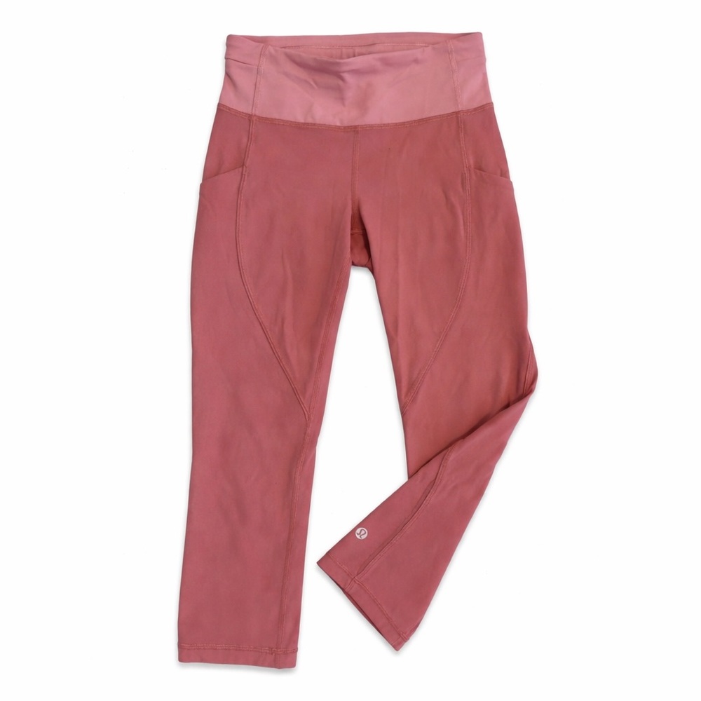 Lululemon Women’s Size 2 Auburn/ Quicksand Quick Feet Crop 19” Leggings